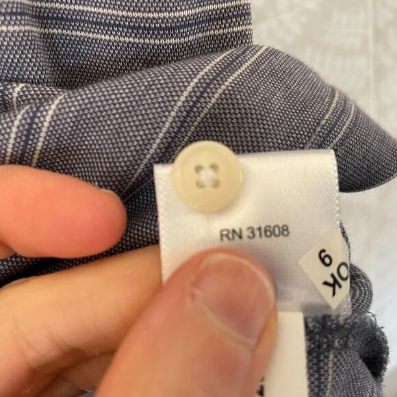 Jos. A. Bank Reserve Traditional Fit Short Sleeve Polo Shirt Blue/White Stripe M - Picture 8 of 11